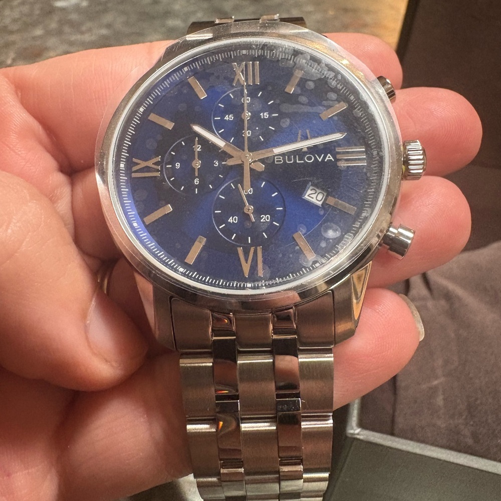 Bulova Classic Sutton Chronograph Stainless Steel Men's Quartz Watch - Picture 8 of 12